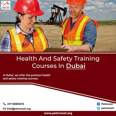 Health and Safety Training Courses in Dubai graphic design