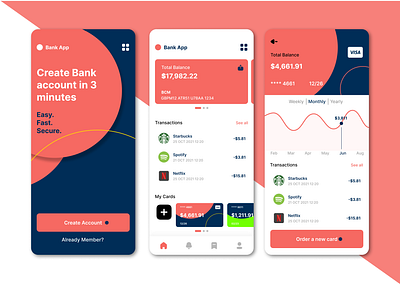 Bank App Design app app design bank bank app branding design finance logo ui ui design ui ux user interface