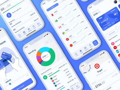 Neobank app app bank banking card design exchange figma finance financial fintech investment ios mobile app money transaction ui user interface ux wallet