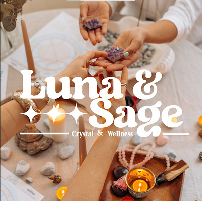 Luna and Sage | Crystal & Wellness branding crystal design graphic design logo luna and sage wellness