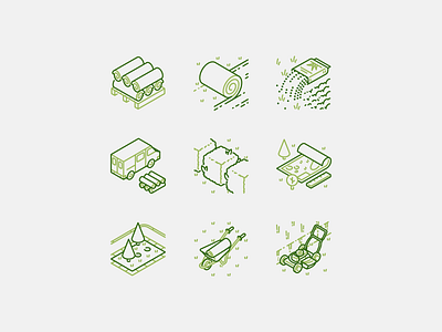 Grass fertilizer grass icon icon set iconography icons icons set iconset illustration isometric isometric illustration isometry lawn lawn mower line ui ux van vector web