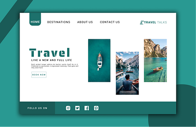 Travel Agency Landing Page branding design homepage landing page ui design web webpage website