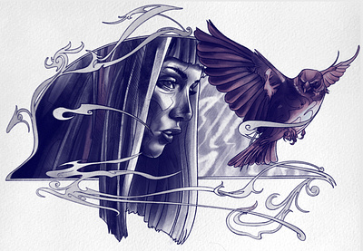 Curious Dance - Digital - 2022 art artwork brush contemporary art design digital art drawing graphic design illustration painting portrait procreate sketch tattoo