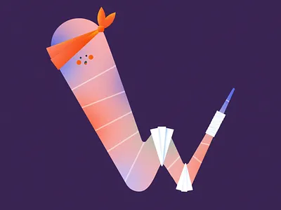 W for Warrior abc alphabet animation children book design editorial illustration illustration illustrator kids illustration minimal sound design