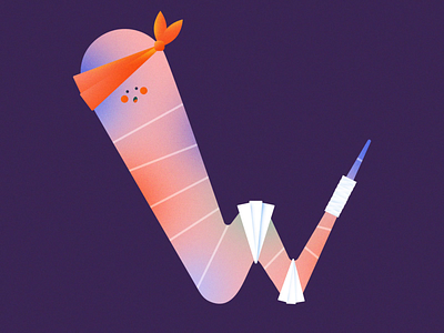 W for Warrior abc alphabet animation children book design editorial illustration illustration illustrator kids illustration minimal sound design