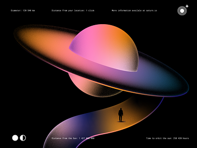 Saturn - illustrations & logo abstract brand design brand identity branding design gradient graphic design icon illustration logo planet saturn vector