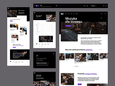 Closer Music animation branding design landing page minimalistic motion graphics music music platform music streaming poland spotify ui ux web web animation webdesign webdesigner website