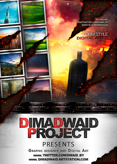 Warner Bros One Selected Artist, as chosen - BATMAN branding comics dimadwaid graphic design illustration invite