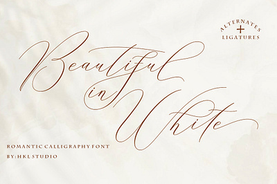 Beautiful in White branding design font graphic design illustration invitations lettering typography wedding