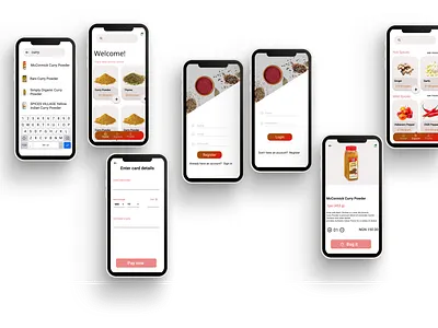 Spice delivery app: mobile design app design mobile design ui