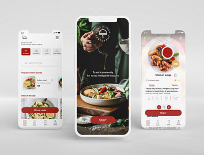 Restaurant application design app graphic design ui