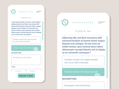 Mobile Ticket App app assistance form formulaire help interface management mobile mobile app mobile design mobile ui question questionnaire quizz ticket app ticketing tickets dassistance ui ux web design