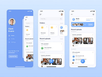 Cloud Storage App UX/UI app cloud design mobile storage ui