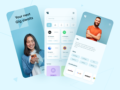 FindJob - Job Listing App employment employment app find job gigs app illustration job app joblisting jobs minimal modern new app design ui design