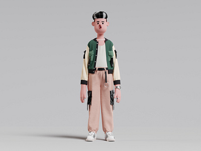 Streetwear 3d artist blender3d character design digital fashion fashion hypebeast illustration outfit streetwear