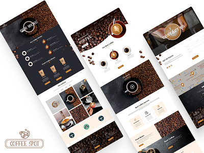 Coffee Spot Website coffee coffee website graphic design project ui ux