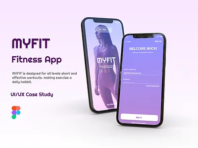 MyFit Fitness App Design app branding graphic design logo typography ui ux