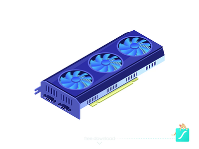 GPU isometric lottie fan gpu isometric lottie rtx