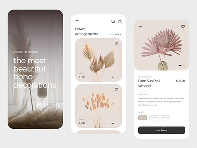 Flower Arrangements App UI