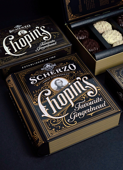 Scherzo: Chopin's Favourite Gingerbread branding calligraphy hand lettering illustration lettering logo packaging type typography