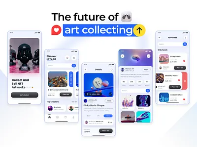 NFT app concept ❤ branding design graphic design minimal nft ui ux
