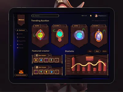 Metavo - NFT Platform I Ofspace 3d art btc crypto crypto currency currency dark futuristic game meta money nft nft web technology ui uix ux web webdesign website