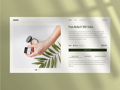 Cosmetics Store - concept beauty concept cosmetics design ecommerce green product typography ui website