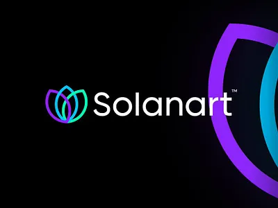 Solanart - Logo Redesign blockchain branding colorful crypto design eth ethereum flower illustration logo mascot logo nft redesign solana typography