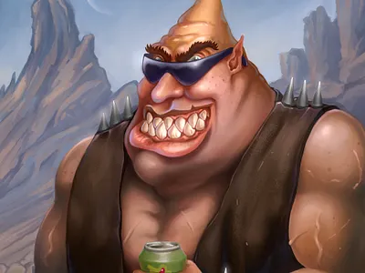 Borgoth the ravager Portrait comics digital drawing illustration painting