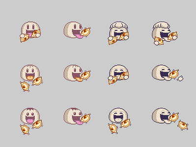 Supertons logo 16bit cuisine development food icon icon design illustration logo logodesign pacman pixel art pixelart wip wonton