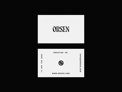 Orsen Business Cards branding business cards card coffee identity logo minimalistic print design roasters roasting visual