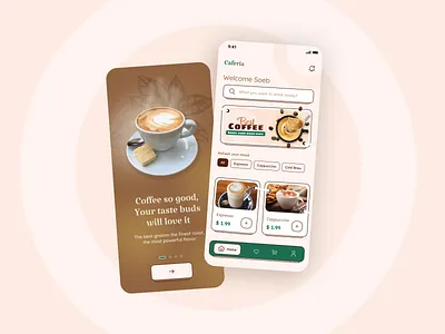 Coffee Shop App Concept Design app brutalism brutalist concept design figma ui ux