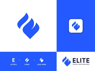 Smoke and vape brand, Modern letter E logo design brand identity brand logo branding creative fire fire brand flame fumes letter e letter mark logo design minimal modern e modern logo simple smoke smoking brand vape vapor vapour