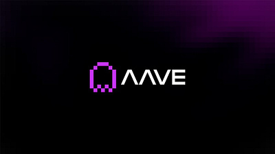 Aave - Logo Redesign aave blockchain branding chain crypto design digital ghost logo pixel resedign software startup swap token typography ui ux vector