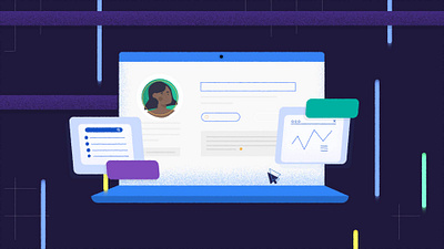 Dashboard character dashboard design illustration laptop motion