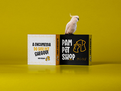 Pam Petshop Mockup bird brand design brand identity cachorro caixa cat design dog embalagem gato identidade de marca logo logodesign logotipo pack packaging pet petshop