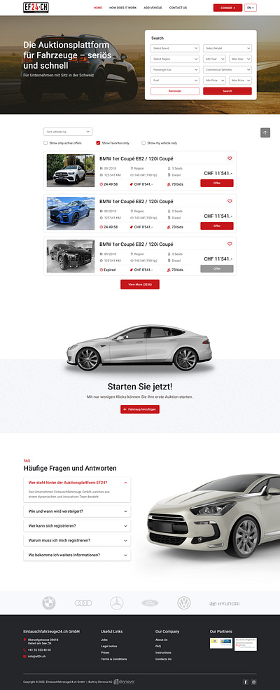 Car auction web & mobile app figma uiux web app web desig