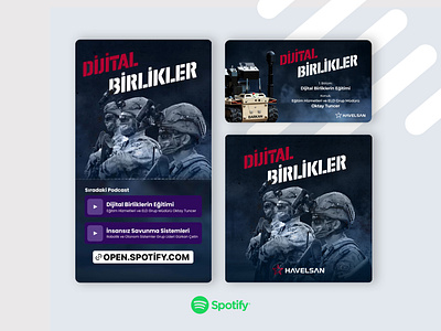 Social Media Design for Spotify Channel - HAVELSAN branding design illustration socialmedia socialmediapost