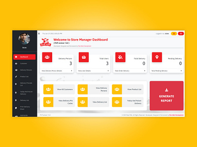 Admin Panel for Store Manager - Web Design admin dashboard admin panel dashboard user interface web design
