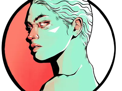 80s dampyr 80s character face horror il illustration illustrator paint portrait procreate scary