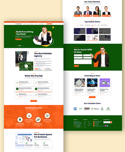 Digital Agency Web UI graphic design landing page ui ux web website