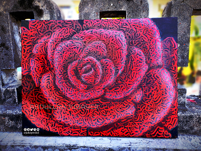 Arabic Calligraffiti Art In Rose Shape || فن الخط العربي على شك arabic logo arabic typography art calligraphy calligraphy artist gothic customtype calligraphy minimal arabic calligraphy rose rose shape rose shape calligraphy shape calligraphy الخط الحر الخط العربي