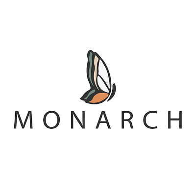 Monarch Health + Wellness Logo branding butterfly butterfly logo functional medicine illustrator logo