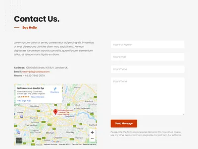 Contact Us contact form contact us design elementor elementor pro responsive design web design wordpress wordpress website