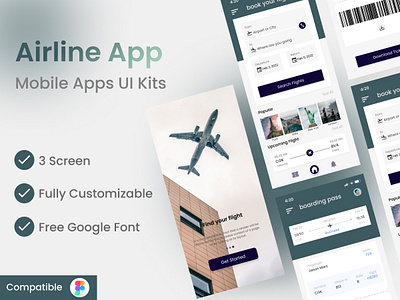 Airline App UI Kits app concept fastfood food app burger pizza restaurant