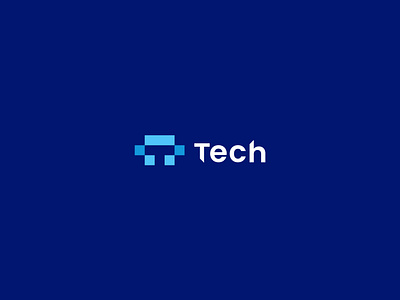 Tech Logo digital fintech futuristic logo logo design minimal modren software logo startup t logo t tech logo tech technology logo
