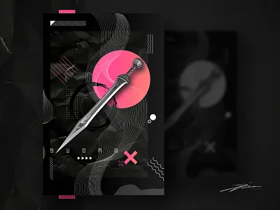 Roman Sword - Poster 3d art artwork branding collage concept art design illustration layout logo nft photoshop poster poster design ui ux website