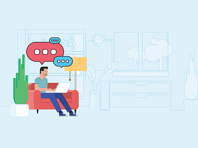 Work from home illustration