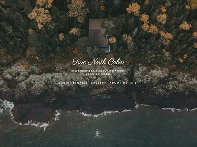 True North Cabin // Landing Page cabin cabin rental website copper harbor michigan keweenaw peninsula landing page upper peninsula design website