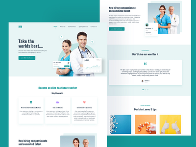 Healthcare Landing page design 2022 branding concept design doctor health healthcare landingpage nurses ui ux vector web